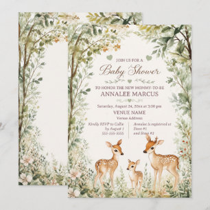 Faire-part de Baby Shower Rustique sur le Thème de