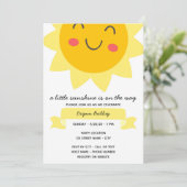 Faire-part de Baby Shower Sunshine (Debout devant)
