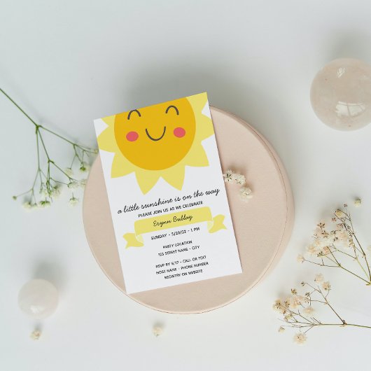 Faire-part de Baby Shower Sunshine