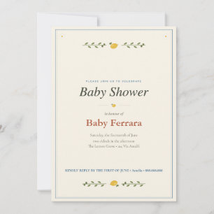 Faire-part de Baby Shower sur la Côte d'Amalfi