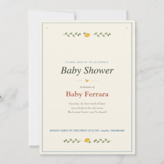 Faire-part de Baby Shower sur la Côte d'Amalfi