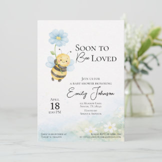 Faire-part de Baby Shower sur le thème de l'abeill