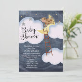 Faire-part de Baby Shower sur le thème de livre d' (Debout devant)