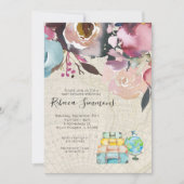 Faire-part de Baby Shower sur le thème du Voyage (Devant)