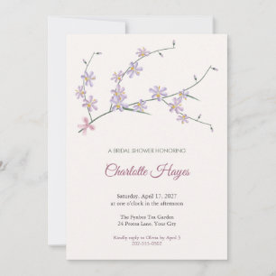 Faire-part de Baby Shower sur le thème Lilac Cyane