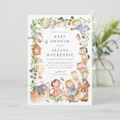Faire-part de Baby Shower sur les Comptines (Debout devant)