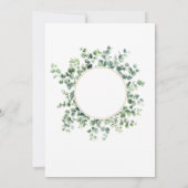 Faire-part de Baby Shower, thème de verdure d'euca (Dos)