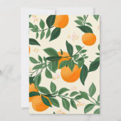 Faire-part de baby shower thème orange mignon (Dos)