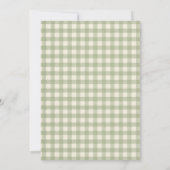 Faire-part de Baby Shower Train Gingham Vert (Dos)