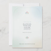 Faire-part de Baby Shower Tulipe - version Ciel Cl (Dos)