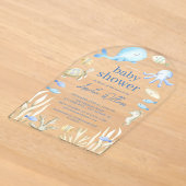 Faire-part de Baby Shower Underwater Whimsy (Poser)