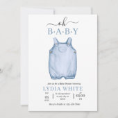 Faire-part de Baby Shower Vêtements pour Bébé, Bab (Devant)