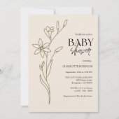 Faire-part de Baby Shower Wildflower (Devant)