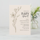 Faire-part de Baby Shower Wildflower (Debout devant)