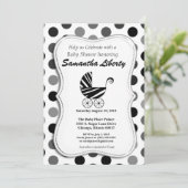 Faire-part de Baby Shower Zebra (Debout devant)