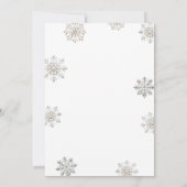 Faire-part de Baby Sprinkle Flocons d'Argent (Dos)