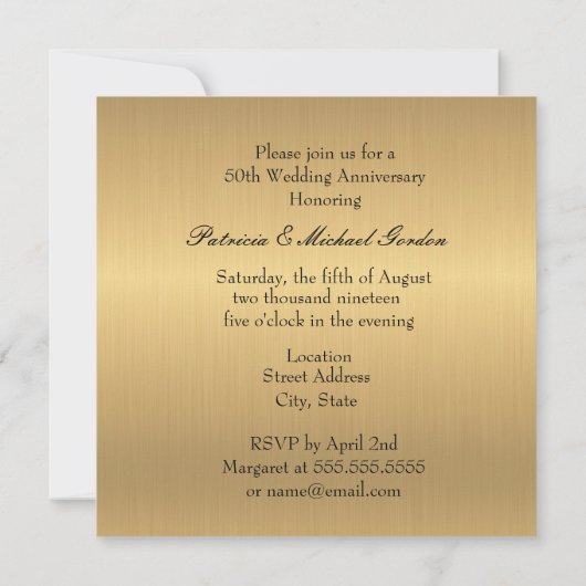 Faire-part de bagues de croix d'anniversaire relig (Dos)