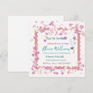 Faire-part de bains de mariée à dentelle florale r