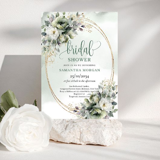 Faire-part de bains de mariée à l'aquarelle botani