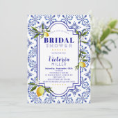 Faire-part de bains de mariée à l'aquarelle Navy e (Debout devant)