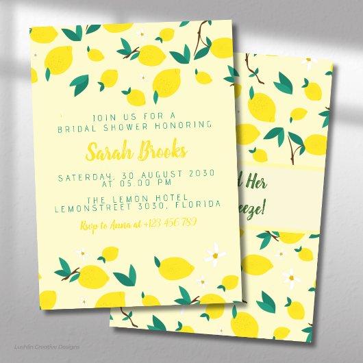 Faire-part de bains de mariée aux citrons