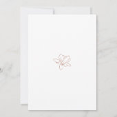 Faire-part de bains de mariée floral rustique form (Dos)
