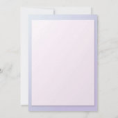 Faire-part de baptême à croix florale lavande (Dos)