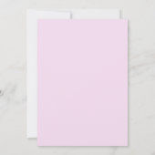Faire-part de baptême à ruban ombré rose pastel et (Dos)