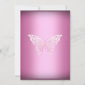 Faire-part de baptême avec papillon tourbillon ros (Dos)