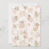 Faire-part de baptême bébé trois anges aquarelle (Dos)