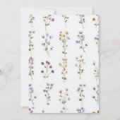 Faire-part de baptême bleu-vert botanique (Dos)