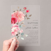 Faire-part de baptême Blush Blossoms (In situ (ordinateur de poche))
