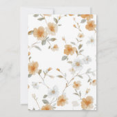 Faire-part de baptême botanique jaune chaud (Dos)