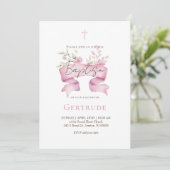 faire-part de baptême bouquet délicat (Debout devant)
