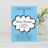 Faire-part de baptême Cloud on a String (Debout devant)