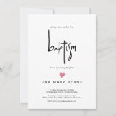 Faire-part de baptême de bébé contemporain (Devant)