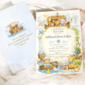 Faire-part de baptême de bébé garçon mignon Arche 