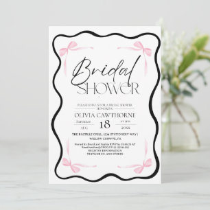 Faire-part de bapteme de mariage au ruban noir