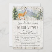 Faire-part de bapteme de mariage Cerf rustique bou (Devant)