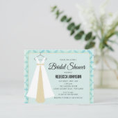 Faire-part de bapteme de mariage en bleu sarcelle (Debout devant)