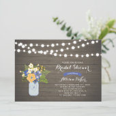 Faire-part de bapteme de mariage en bois rustique (Debout devant)