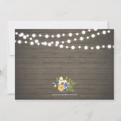 Faire-part de bapteme de mariage en bois rustique (Dos)