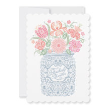 Faire-part de bapteme de mariage en pot de Mason e