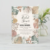 Faire-part de bapteme de mariage floral aquarelle (Debout devant)