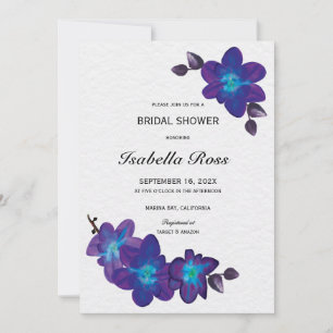 Faire-part de bapteme de mariage imprimable Orchid