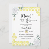 Faire-part de bapteme de mariage Meant to Bee (Devant)