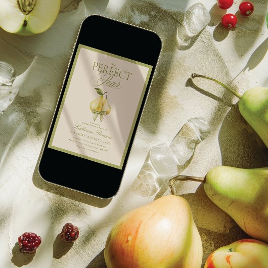 Faire-part de bapteme de mariage Perfect Pear