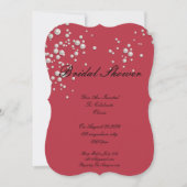 faire-part de bapteme de mariage perle rouge cramo (Devant)