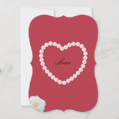 faire-part de bapteme de mariage perle rouge cramo (Dos)