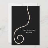 Faire-part de bapteme de mariage Perles Élégantes (Dos)